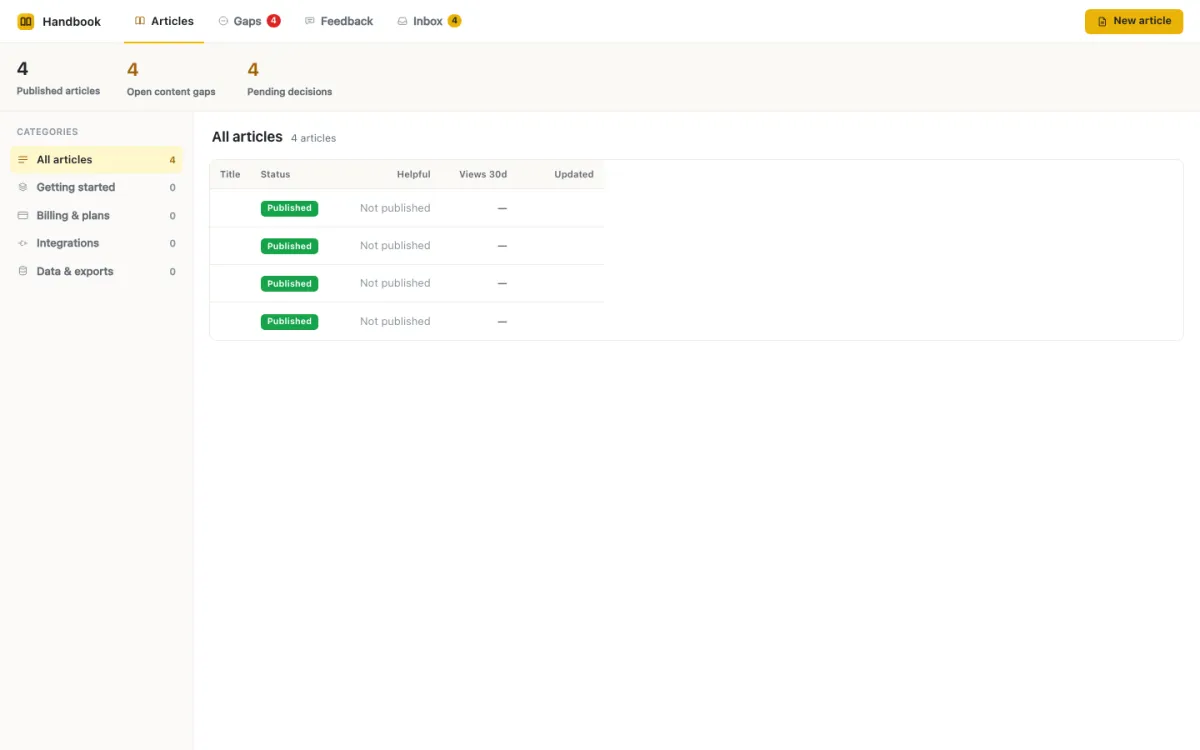 Handbook — a Cosoul app