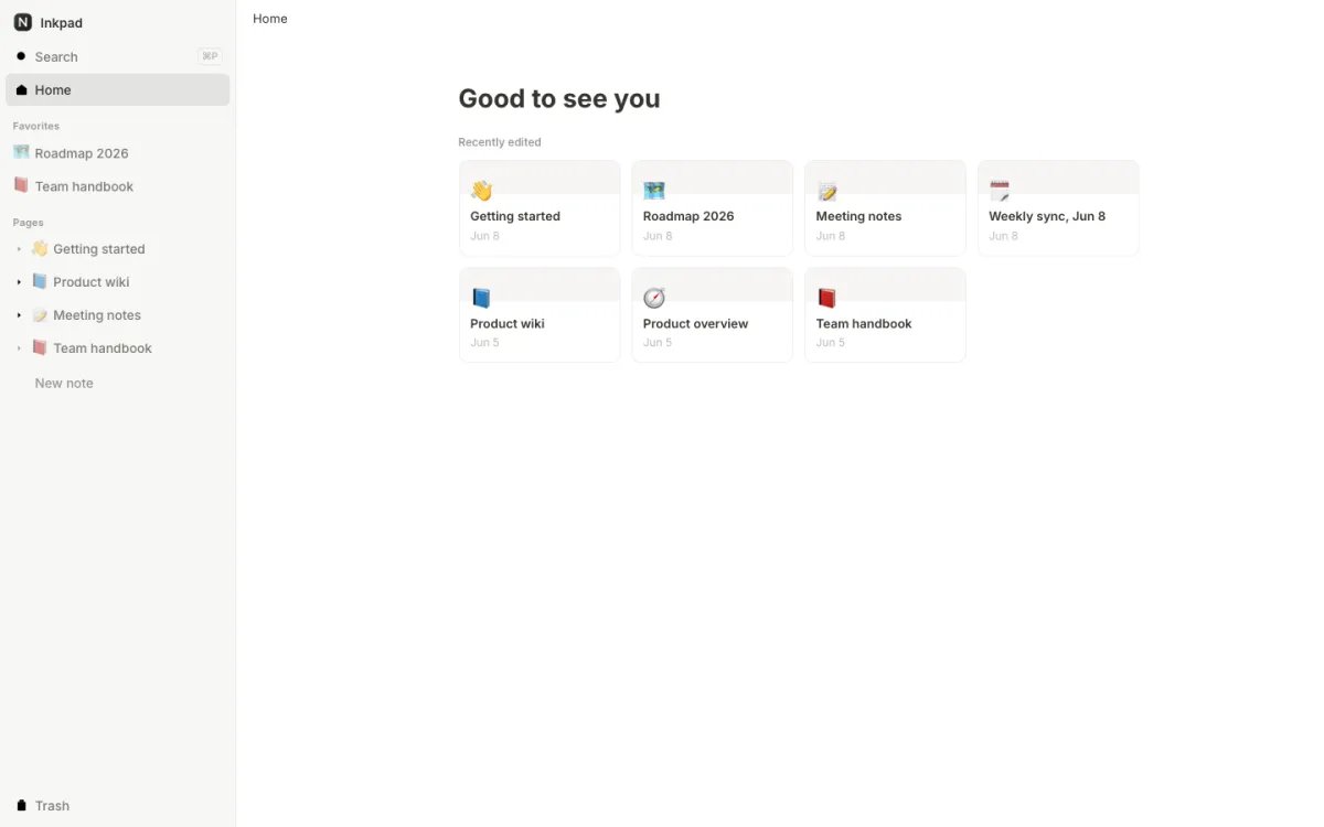 Inkpad — a Cosoul app