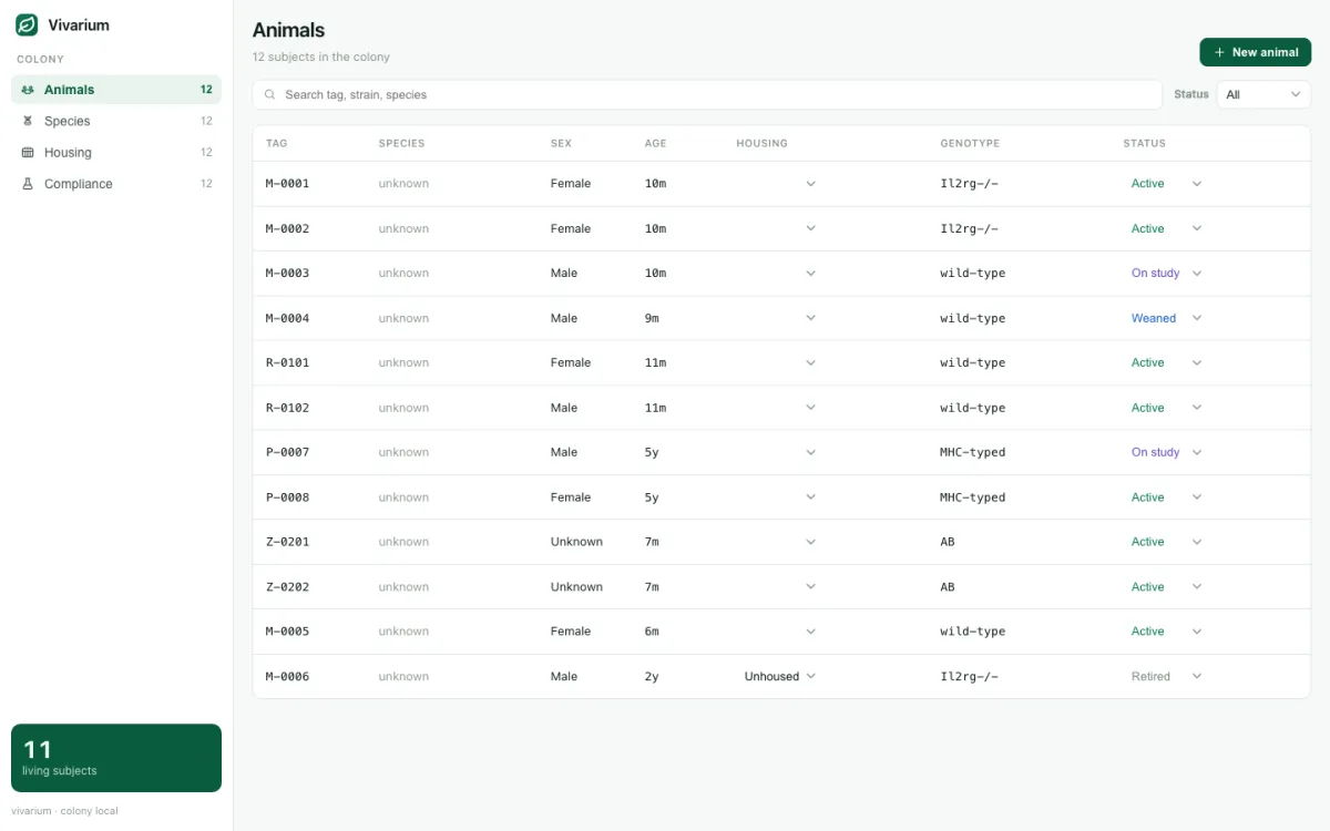 Vivarium — a Cosoul app